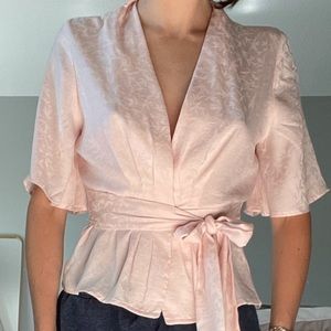 ASTR Silky Tie Blouse